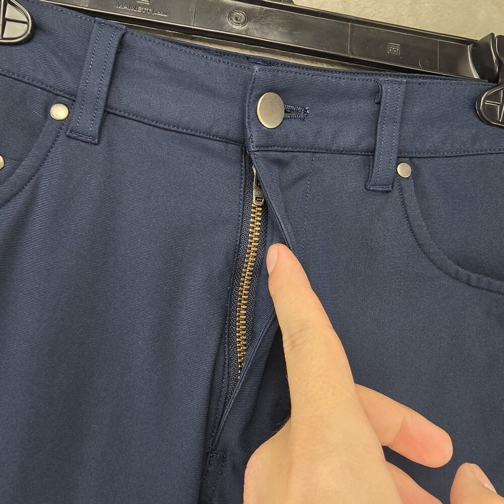 Lululemon Mens ABC Slim Fit Pants 31 (Fits 32x32) Blue Warpstreme LM5593S FLAWS - Picture 4 of 15